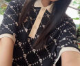 FILA FUSION斐乐潮牌女装连衣裙夏季时尚宽松POLO领连身裙子 深黑-BK L (170) 88A 实拍图