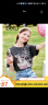 百图betu女装夏季新款T恤温馨萌宠猫咪印花宽松短袖T恤女2303T31 深灰 XL 晒单实拍图