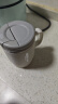 CTRLEND马克杯带盖茶水分离杯304不锈钢内胆办公室咖啡杯高颜值饮水杯 白灰色【304内胆+折叠勺 1个 550ml 晒单实拍图