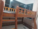 临稚 胡桃木 儿童上下床实木高低床双层床上下铺床两层木床子母床 爬梯款 上铺宽1.15米下铺宽1.35米 实拍图