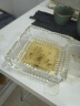宫薰新中式透明烟灰缸玻璃家用客厅创意摆件茶几桌面 方形烟灰缸10cm 实拍图