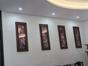 奇画 新中式客厅装饰画立体浮雕画电视沙发背景墙画餐厅书房实木挂画 春夏秋冬  红棕色 108*44cm 实拍图