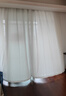 金蝉窗帘窗纱幻影纱透光不透人白纱不易勾丝成品挂钩式纱帘 白色 宽250*250高 挂钩一片 实拍图