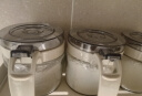 禧天龙玻璃调料盒调料瓶家用调料罐调味罐套装盐罐调味盒3件套带置物架 实拍图