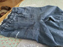 衣典零一（LEDIALYI）2025春夏季女装新款时尚休闲宽松显瘦牛仔裤女老爹裤九分哈伦裤子 牛仔蓝 2XL （推荐135-150斤） 实拍图