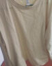 罗蒙（ROMON）260g重磅长袖t恤 男纯棉厚实宽松纯色白色春秋卫衣日系圆领打底衫 白色 M（120-140斤） 晒单实拍图