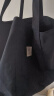 诺兰森迪 帆布手提包 单肩挎包 旅行大容量环保收纳购物袋 黑色 实拍图