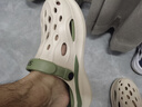 森馬洞洞鞋男款夏季外穿开车防滑防臭包头拖鞋踩屎感运动厚底沙滩凉鞋 墨绿（时尚款） 44 -45 实拍图