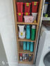立太小型书架落地置物架收纳家用窄柜子储物柜角落缝隙简易小书柜 【24深度】30CM四层木色 实拍图