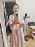 丝柏舍【明星同款】桔梗法式沙滩长裙2025春新品在逃公主收腰连衣裙 粉紫色 XL 实拍图