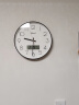 天王星（Telesonic）挂钟客厅万年历钟表3D立体创意双日历温度时钟简约石英钟薄边挂表 钢琴黑30CM日历款 实拍图