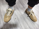 马登男鞋 复古英训鞋低帮轻便休闲鞋反绒皮百搭网面透气运动潮鞋男 浅棕色  马登工装 43 实拍图