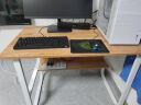 木以成居电脑桌台式钢木书桌书架收纳现代简约学习桌子 浅胡桃色100*60CM 实拍图