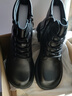PIPH头层牛皮短靴女2025秋冬新款女鞋平底马丁靴加绒棉鞋百搭真皮靴子 黑色【加绒款】WZZM233355 38 实拍图