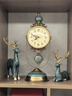 十二目欧式复古座钟客厅家用摆放时尚摆件大号钟表台式台钟古董摆钟坐钟 陶瓷福禄组合 实拍图
