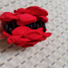 木丁丁红色花朵玫瑰蝴蝶兰边夹女森系氛围感发卡海边度假发饰拍照 花朵抓夹-红色 晒单实拍图