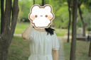 茵曼（INMAN）莱赛尔天丝刺绣法式度假风白连衣裙2025夏女装新品A字气质长裙子 淡香杏 S 实拍图