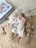 奥智嘉新生儿礼物手摇铃0-3个月婴儿玩具可啃咬牙胶安抚满月礼盒17件套 实拍图