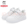 巴布豆（BOBDOG）男童鞋软底透气儿童运动鞋气孔低帮板鞋 101531030 白色29 实拍图