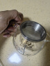 雅集玻璃公道杯带不锈钢过滤茶漏网套装木把荷花金银烧分茶器360ml 实拍图