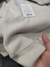 马登工装 美式复古重磅雪尼尔卫衣基础款抗皱打底圆领长袖T恤男秋 米白色 M 实拍图