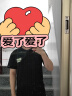 GLM华夫格短袖男夏季宽松大码重磅白色半袖简约百搭圆领男士t恤 实拍图