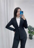 晨芙职业小西装女外套春秋商务气质西服套装面试正装酒店经理工作服 单件黑色西装 XL 建议110-120斤 实拍图