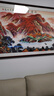 悠弦手绘真迹鸿运当头国画山水画风水靠山图字画客厅装饰画办公室挂画 A鸿运当头 圆角桐木框 红木色 实木画框163*83厘米 实拍图