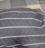九洲鹿枕头套48x74cm枕套纯棉一对装两个蓝条 实拍图
