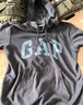 Gap男女装春秋LOGO美式复古连帽法式圈织软卫衣892186 海军蓝 170/92A(M)亚洲尺码 实拍图