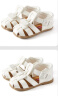 卡特兔儿童凉鞋夏季女宝宝公主鞋男婴童包头软底学步鞋 xz36白色15.5cm 实拍图