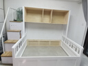 恒骏俏（Hengjunqiao）实木衣柜床一体组合小户型多功能高箱储物榻榻米床带柜 白色高箱款（床+床垫+书架） 1500mm*2000mm 实拍图
