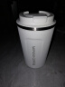 名创优品（MINISO）咖啡杯大容量不锈钢带盖保温随行杯外带车载便携水杯378ml 优雅白 实拍图