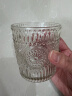 柏蝶莱浮雕玻璃杯图案防滑高颜值水杯牛奶杯早餐杯 太阳花直身矮杯1个 300ml 晒单实拍图