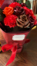 初朵11朵红玫瑰康乃馨香皂花束同城配送中高考毕业礼物生日送女朋友鲜 实拍图