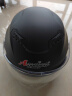 Andes HELMET3c认证电动摩托车头盔男四季女士夏季头盔安全帽四季通用夏天半盔 哑黑透明短【升级3C款】 均码 实拍图