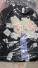 双星（doublestar）书包小学生两件套背包初中生高中学生大学生双肩包电脑包旅行包 黑两件套带6徽章2兔头+2粉背包兔 实拍图