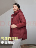 波司登羽绒服女连帽中长款宽松老人保暖百搭冬季厚外套B30145122B 实拍图