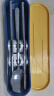 美厨（maxcook）316L不锈钢筷子勺子餐具套装 便携式筷勺三件套 北欧蓝MCK5121 实拍图