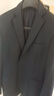 阿悠胖大码西服套装男商务结婚伴郎西装礼服 藏青西服西裤 5XL/200 实拍图