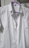 啄木鸟（TUCANO）衬衫男夏季短袖衬衣商务休闲时尚纯色百搭休闲男装 白色 XL 实拍图