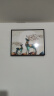 柳莺花燕免打孔电表箱装饰画现代简约客厅餐厅挂画电闸箱配电箱遮挡壁画 幸福麋鹿 45X35遮挡35X25 液压款 实拍图