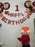 狮洛德 生日场景抓周布置背景墙宝宝一周岁生日宴装饰 平安喜乐 实拍图