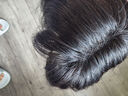 LOUISFERRE路易刘海假发片女头顶补发全真人发高颅顶遮白发轻薄无痕透气 升级发量【法式刘海】自然黑 25cm 实拍图