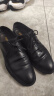 百丽牛皮革男士商务正装皮鞋10503AM0 黑色2(A0916) 41 实拍图