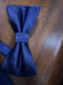 FitonTon男士领带正装商务西装衬衫工作结婚职业韩版休闲8cm领带礼盒装FTL0003 蓝色斜纹-领结双层 实拍图