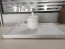 陶相惠杯子托盘茶托家用长方形欧式水杯白色托盘茶盘创意水果盘餐盘加厚 实拍图