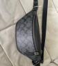 蔻驰（COACH）男包 Warren拉链开合男士胸包腰包 CJ707 黑色 QBO4G 实拍图
