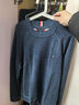 Tommy Hilfiger【纯羊毛】秋冬男装休闲合身圆领内搭打底衫羊毛衫针织毛衣 深藏青DV6 XL （推荐：165-180斤） 实拍图