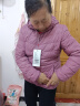 鸭鸭佟丽娅同款轻薄羽绒服女新款时尚修身短款冬连帽轻便时尚外套KXM 格调紫 2XL 实拍图